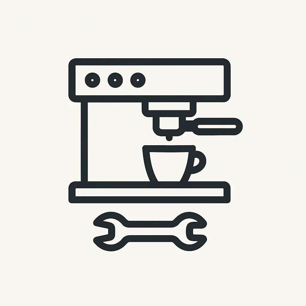 Abbildung Kaffeemaschine und Werkzeug 